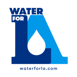 blue logo for the Water for LA program.